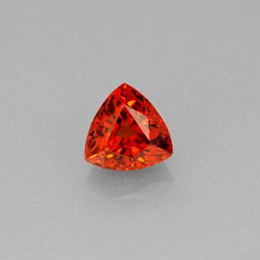 0.99 ct Orange Spessartite Garnet Gemstone, Spessartite Garnet Gem in Trillion Facet Shape for Sale.