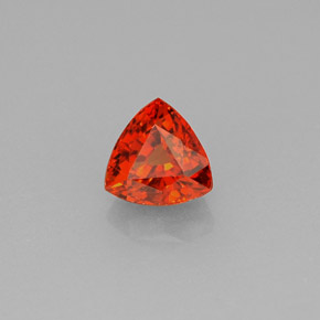 0.99 ct Orange Spessartite Garnet Stone, Natural Spessartite Garnet in Trillion Facet Shape for Sale