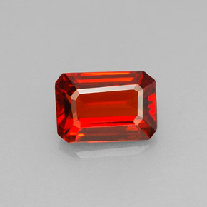 1.60 ct Orange Spessartite Garnet Gemstone, Spessartite Garnet Gem in Octagon Facet Shape for Sale.