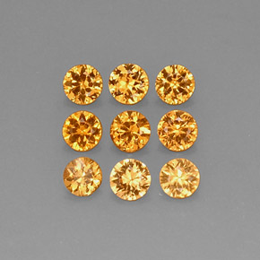 1.72 ct Orange Spessartite Garnet Stone, Natural Spessartite Garnet in Diamond-Cut Shape for Sale