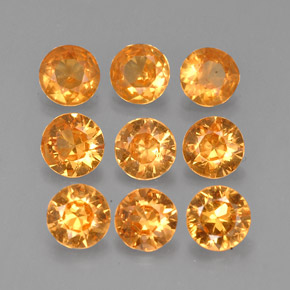1.60 ct Orange Spessartite Garnet Stone, Natural Spessartite Garnet in Diamond-Cut Shape for Sale