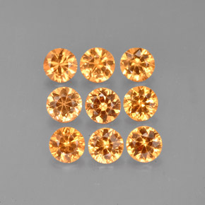 1.74 ct Orange Spessartite Garnet Gemstone, Spessartite Garnet Gem in Diamond-Cut Shape for Sale.