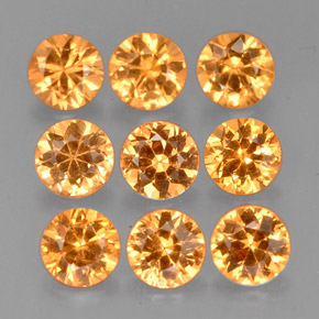1.74 ct Orange Spessartite Garnet Stone, Natural Spessartite Garnet in Diamond-Cut Shape for Sale