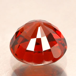 Spessartite Garnet Gemstone in 6 mm (calibrated) Size for Sale, Spessartite Garnet Stone in Deep Orange Red Color