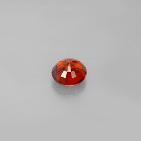 Spessartite Garnet Gemstone in 5.3 mm Size for Sale, Spessartite Garnet Stone in Deep Orange Red Color