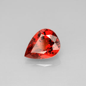 2.61 ct Orange Spessartite Garnet Stone, Natural Spessartite Garnet in Pear Facet Shape for Sale