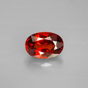 2.14 ct Orange Spessartite Garnet Gemstone, Spessartite Garnet Gem in Oval Facet Shape for Sale.