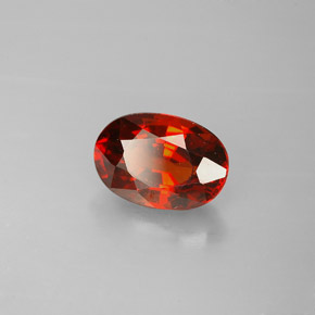 2.14 ct Orange Spessartite Garnet Stone, Natural Spessartite Garnet in Oval Facet Shape for Sale