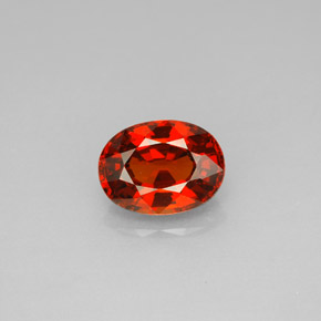 2.10 ct Orange Spessartite Garnet Gemstone, Spessartite Garnet Gem in Oval Facet Shape for Sale.