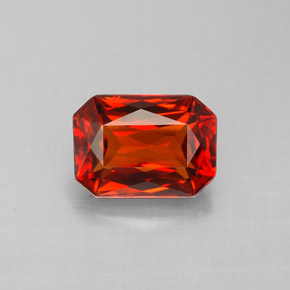 2.05 ct Orange Spessartite Garnet Gemstone, Spessartite Garnet Gem in Octagon / Scissor Cut Shape for Sale.