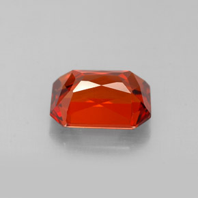 Spessartite Garnet Gemstone in 8 x 5.7 mm Size for Sale, Spessartite Garnet Stone in Mandarin Orange Color