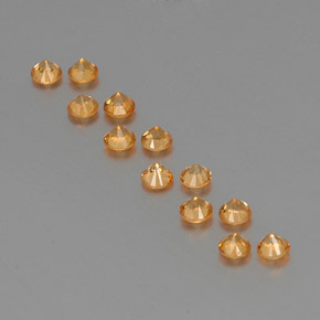 Spessartite Garnet Gemstone in 2.8 mm Size for Sale, Spessartite Garnet Stone in Orange Color