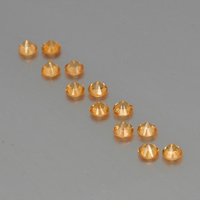 Spessartite Garnet Gemstone in 2.7 mm Size for Sale, Spessartite Garnet Stone in Orange Color