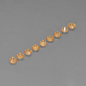 Spessartite Garnet Gemstone in 2.8 mm Size for Sale, Spessartite Garnet Stone in Orange Color