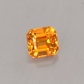 0.41 ct Orange Spessartite Garnet Gemstone, Spessartite Garnet Gem in Octagon Facet Shape for Sale.