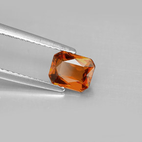 1.09 ct Orange Spessartite Garnet Stone, Natural Spessartite Garnet in Octagon / Scissor Cut Shape for Sale