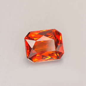 1.40 ct Orange Spessartite Garnet Stone, Natural Spessartite Garnet in Octagon / Scissor Cut Shape for Sale