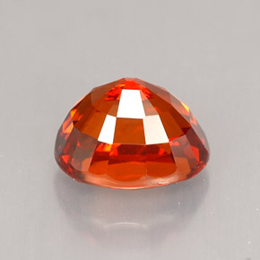 Spessartite Garnet Gemstone in 7.6 x 5.9 mm Size for Sale, Spessartite Garnet Stone in Orange Red Color