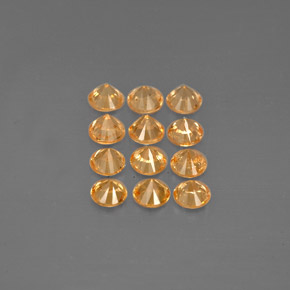 Spessartite Garnet Gemstone in 2.6 mm Size for Sale, Spessartite Garnet Stone in Orange Color