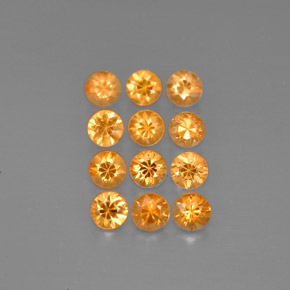 1.25 ct Orange Spessartite Garnet Gemstone, Spessartite Garnet Gem in Diamond-Cut Shape for Sale.