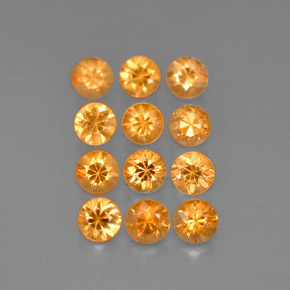 1.25 ct Orange Spessartite Garnet Stone, Natural Spessartite Garnet in Diamond-Cut Shape for Sale