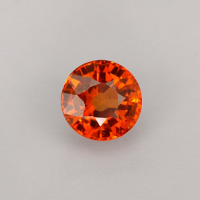 1.13 ct Orange Spessartite Garnet Stone, Natural Spessartite Garnet in Round Facet Shape for Sale