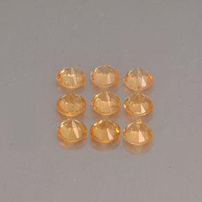 Spessartite Garnet Gemstone in 2.9 mm Size for Sale, Spessartite Garnet Stone in Orange Color
