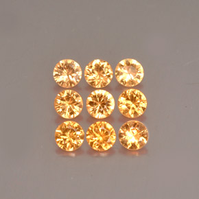 1.01 ct Orange Spessartite Garnet Gemstone, Spessartite Garnet Gem in Diamond-Cut Shape for Sale.