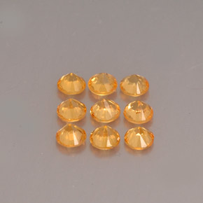 Spessartite Garnet Gemstone in 2.9 mm Size for Sale, Spessartite Garnet Stone in Orange Color