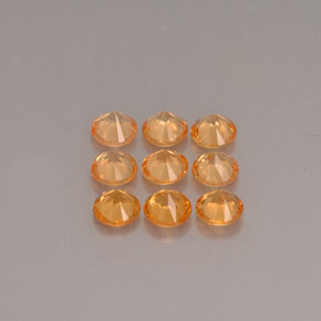 Spessartite Garnet Gemstone in 2.9 mm Size for Sale, Spessartite Garnet Stone in Orange Color