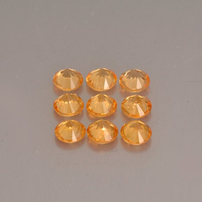 Spessartite Garnet Gemstone in 3 mm (calibrated) Size for Sale, Spessartite Garnet Stone in Orange Color