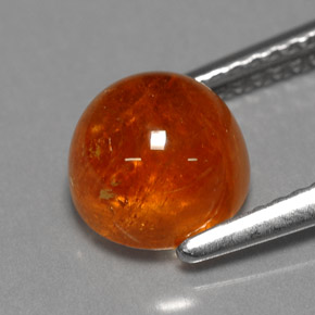 Spessartite Garnet Gemstone in 7.3 mm Size for Sale, Spessartite Garnet Stone in Orange Color