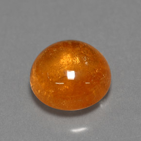 2.50 ct Orange Spessartite Garnet Gemstone, Spessartite Garnet Gem in Round Cabochon Shape for Sale.