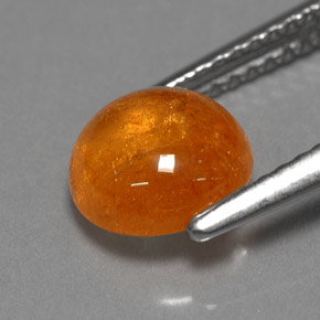 Spessartite Garnet Gemstone in 7.4 mm Size for Sale, Spessartite Garnet Stone in Orange Color