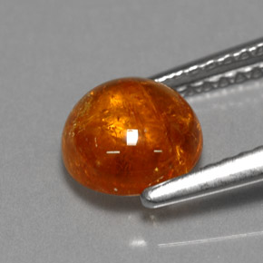 Spessartite Garnet Gemstone in 7 mm (calibrated) Size for Sale, Spessartite Garnet Stone in Orange Color