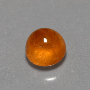 1.70 ct Orange Spessartite Garnet Gemstone, Spessartite Garnet Gem in Round Cabochon Shape for Sale.