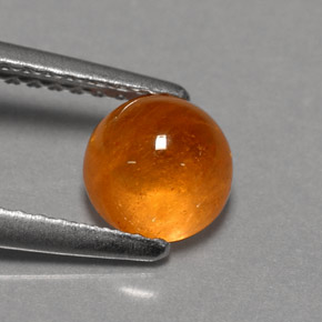 1.70 ct Orange Spessartite Garnet Stone, Natural Spessartite Garnet in Round Cabochon Shape for Sale