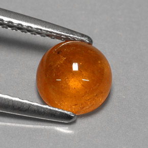 1.73 ct Orange Spessartite Garnet Stone, Natural Spessartite Garnet in Round Cabochon Shape for Sale
