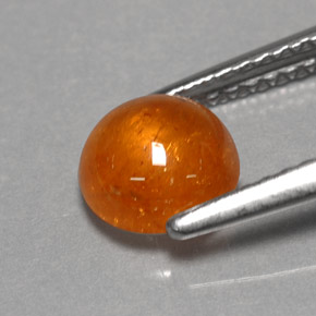 Spessartite Garnet Gemstone in 6.5 mm (calibrated) Size for Sale, Spessartite Garnet Stone in Orange Color