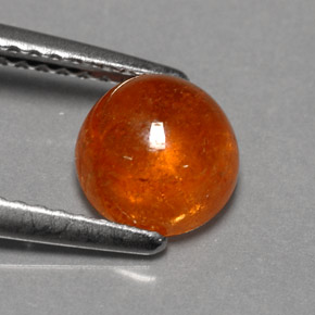 2.17 ct Orange Spessartite Garnet Stone, Natural Spessartite Garnet in Round Cabochon Shape for Sale