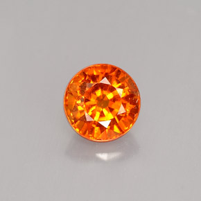 1.09 ct Orange Spessartite Garnet Gemstone, Spessartite Garnet Gem in Round Facet Shape for Sale.