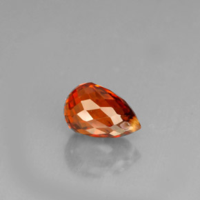 1.36 ct Orange Spessartite Garnet Gemstone, Spessartite Garnet Gem in Briolette with Hole Shape for Sale.