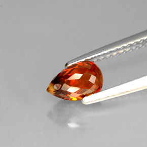 Spessartite Garnet Gemstone in 6.9 x 4.5 mm Size for Sale, Spessartite Garnet Stone in Mandarin Orange Color
