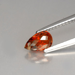 Spessartite Garnet Gemstone in 7 x 4.4 mm Size for Sale, Spessartite Garnet Stone in Mandarin Orange Color