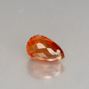1.70 ct Orange Spessartite Garnet Gemstone, Spessartite Garnet Gem in Briolette with Hole Shape for Sale.
