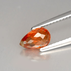 Spessartite Garnet Gemstone in 7.7 x 4.7 mm Size for Sale, Spessartite Garnet Stone in Mandarin Orange Color