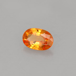 0.60 ct Orange Spessartite Garnet Stone, Natural Spessartite Garnet in Oval Facet Shape for Sale