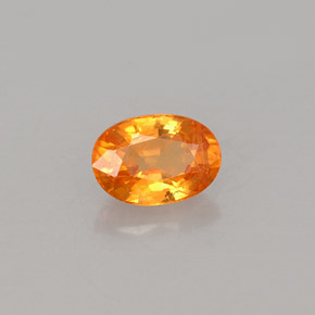 0.73 ct Orange Spessartite Garnet Stone, Natural Spessartite Garnet in Oval Facet Shape for Sale