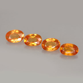 2.46 ct Orange Spessartite Garnet Gemstone, Spessartite Garnet Gem in Oval Facet Shape for Sale.