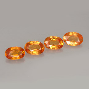 2.46 ct Orange Spessartite Garnet Stone, Natural Spessartite Garnet in Oval Facet Shape for Sale